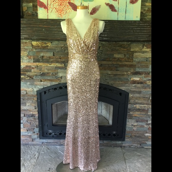 belle badgley mischka sequin dress